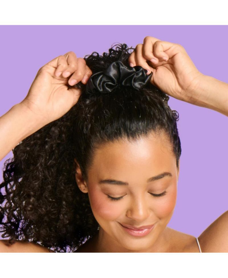Large Satin Hair Scrunchies Soft, No Breakage Bands Perfect for Thick Hair and Bedtime Wear 4 Pack