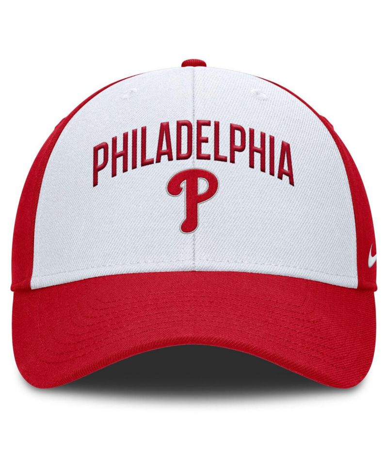 Men's White/Red Philadelphia Phillies Club Performance Adjustable Hat