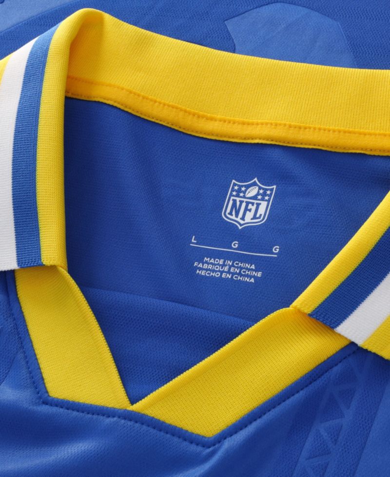 Big Boys and Girls Royal Los Angeles Rams Football x Football Collared Fan Jersey