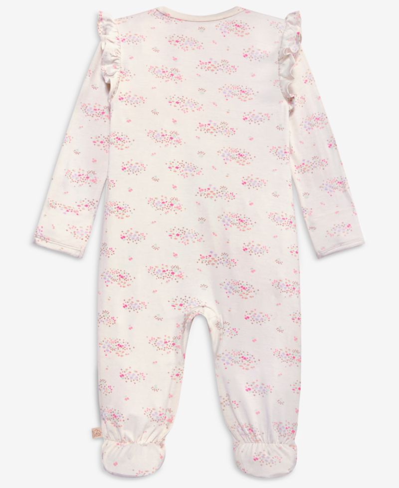 Everyday Baby Essentials Baby Girls' Ruffled 2-Way Zip Footed Coveralls