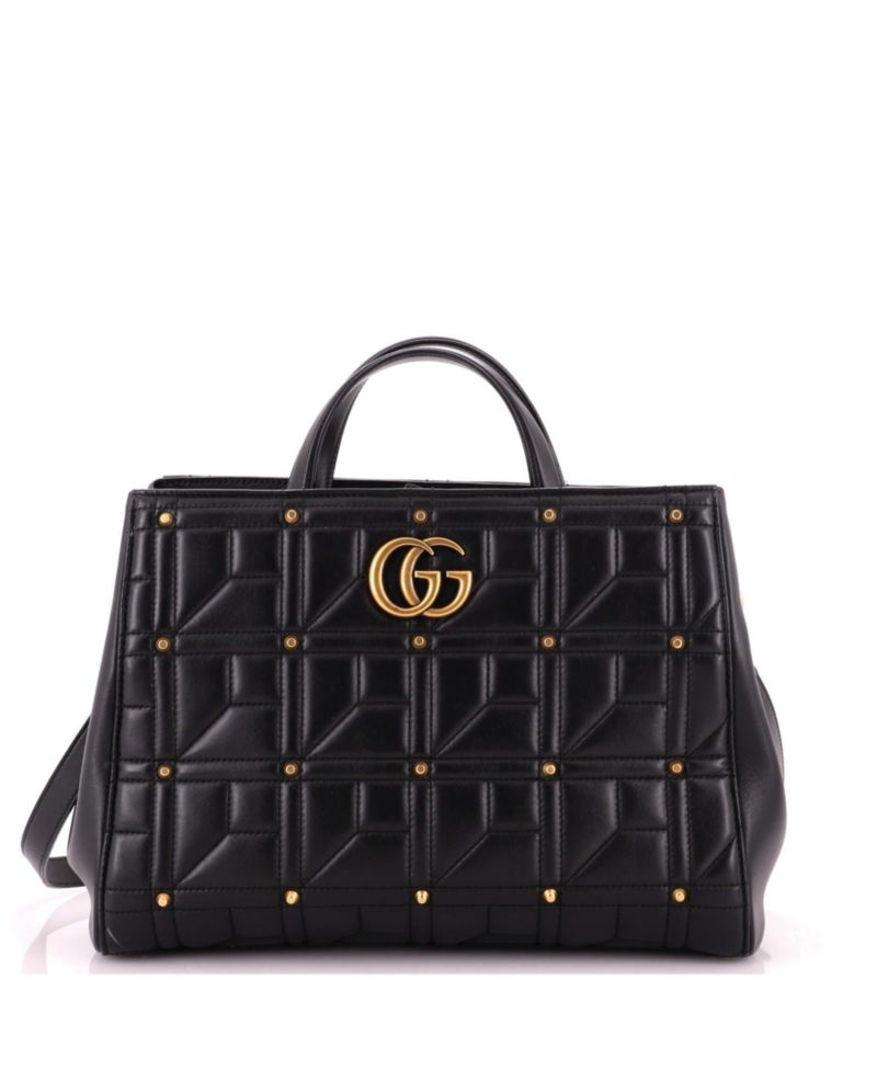 Medium GG Marmont Tote Studded Matelasse Leather