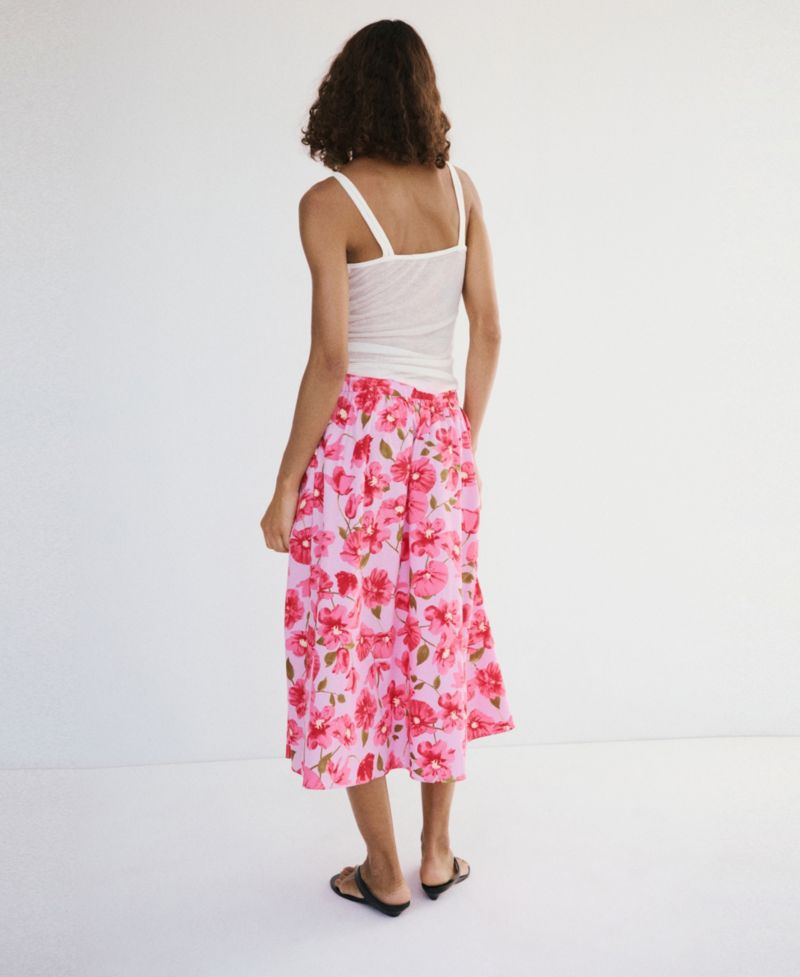 Women's Cotton Midi Skirt