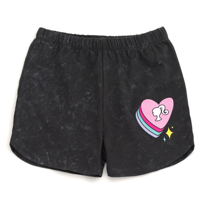 Little Girls French Terry T-Shirt and Shorts Outfit Set