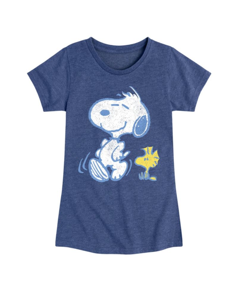 Big Girls Peanuts Snoopy Woodstock Walk Graphic T-Shirt