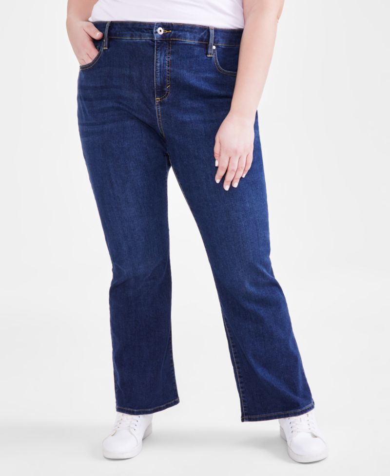 Petite Mid-Rise Curvy Bootcut Jeans, Petite & Petite Short