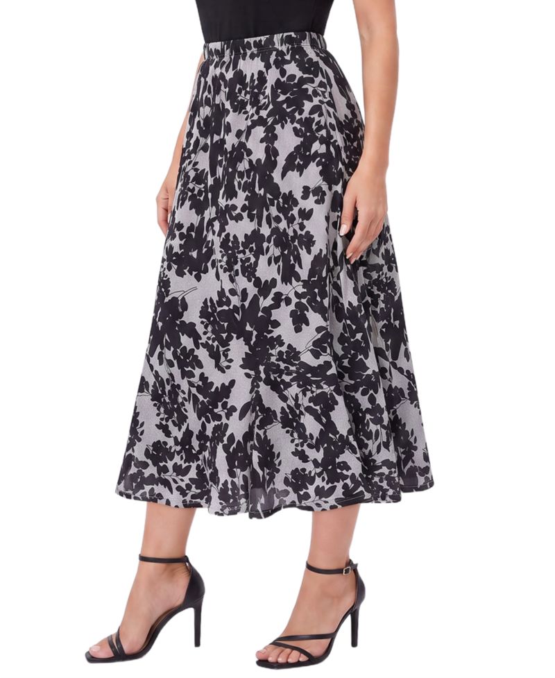 Women's High-Waisted Midi A-Line Skirt