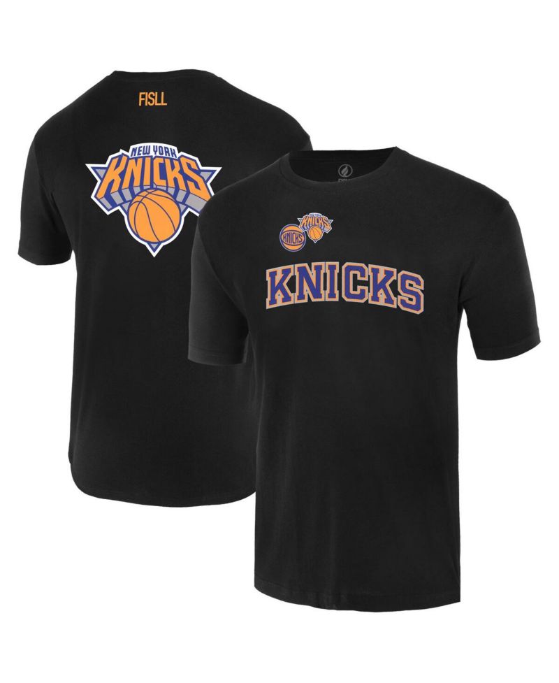 Men's and Women's Black New York Knicks Oversize Logo T-Shirt