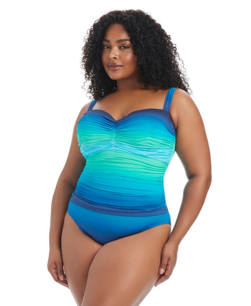 Plus Size Desert Mirage Full Coverage One-Piece Swimsuit