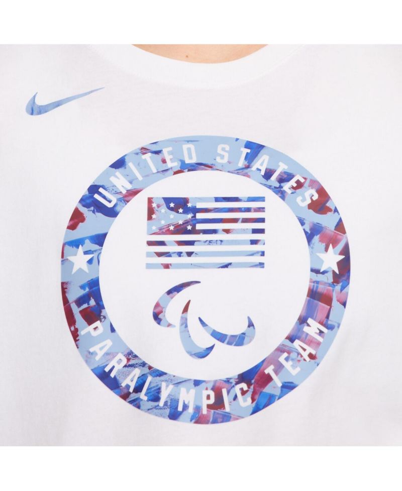 Women's White U.S. Paralympics Puck Club T-Shirt