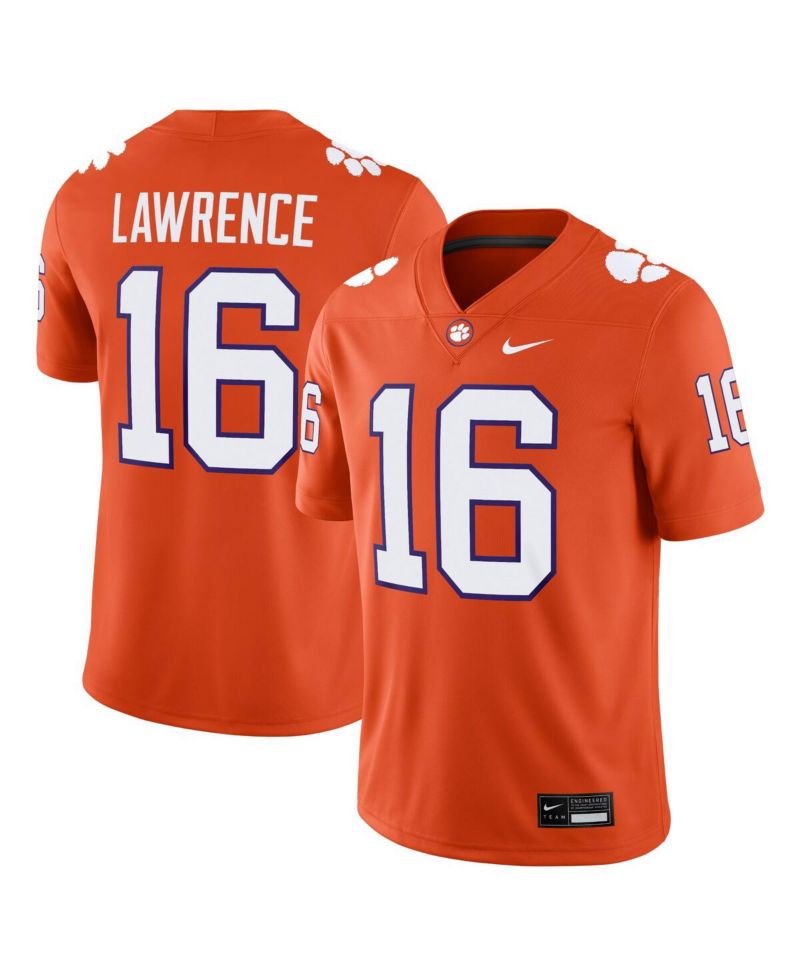 Men's Trevor Lawrence Orange Clemson Tigers Alumni Game Jersey