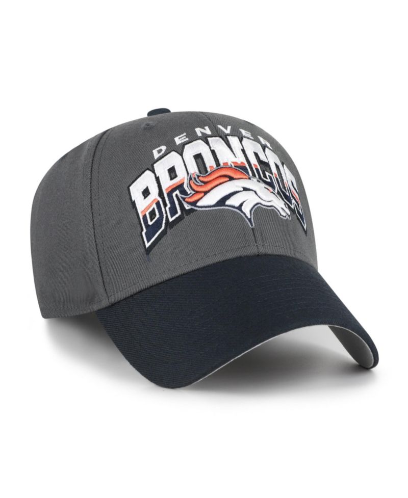 Men's Charcoal Denver Broncos Split Block MVP Adjustable Hat