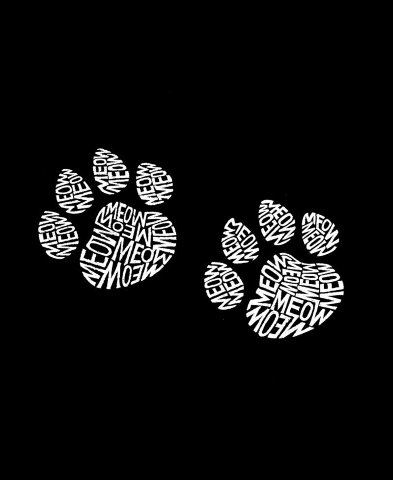 Plus Size Meow Cat Prints Word Art T-Shirt