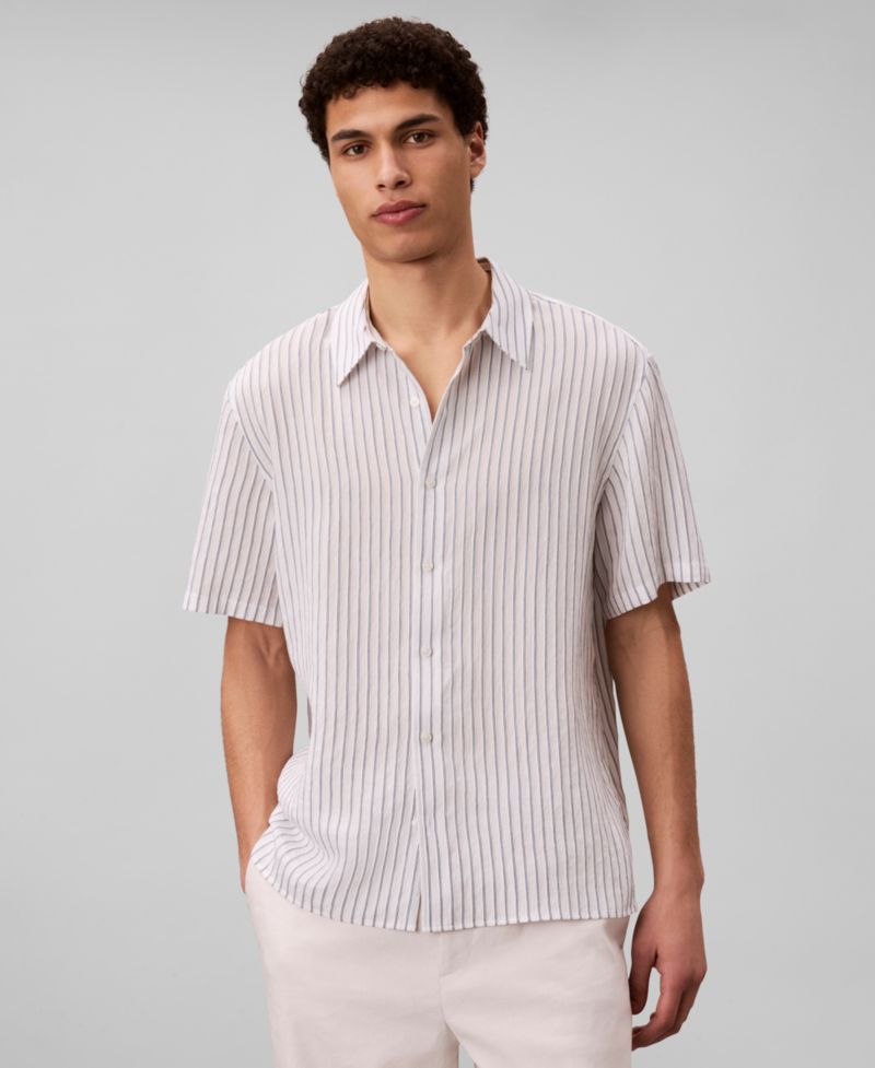 Men's Yarn-Dyed Stripe Classic-Fit Shirt
