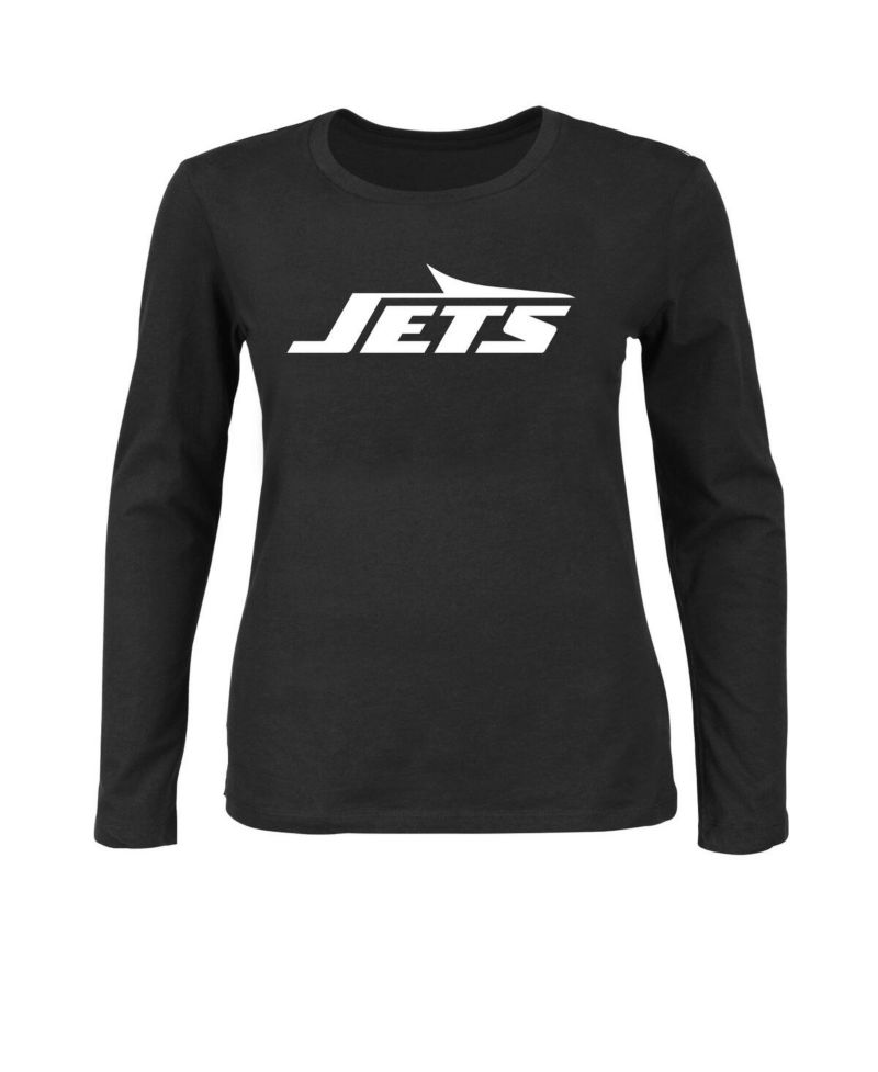 Women's Black New York Jets Plus Size Long Sleeve T-Shirt