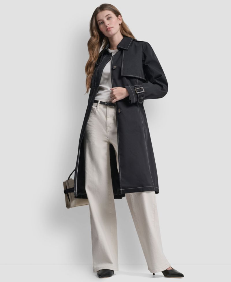 Women's Top Collar Utility Raincoat