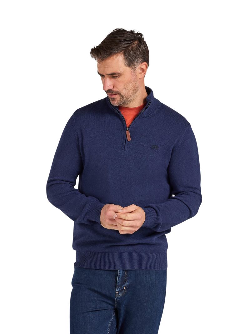 Men's Quarter Zip Cashmere Blend Sweater