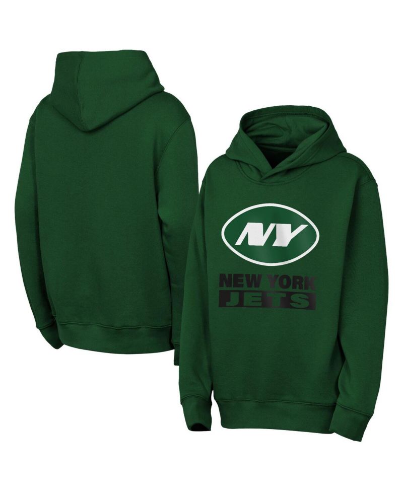 Big Boys and Girls Green New York Jets Back to Basics Hoodie