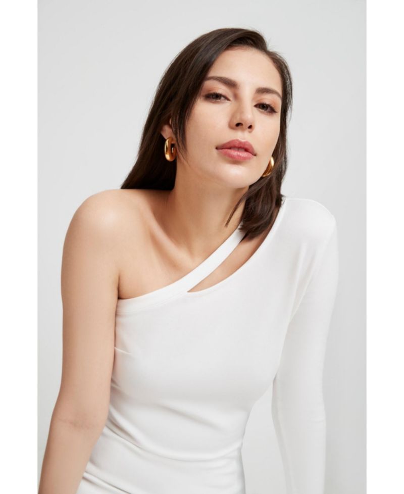 Women's Lydia Cutout One-Shoulder Side-Slit Maxi Dress