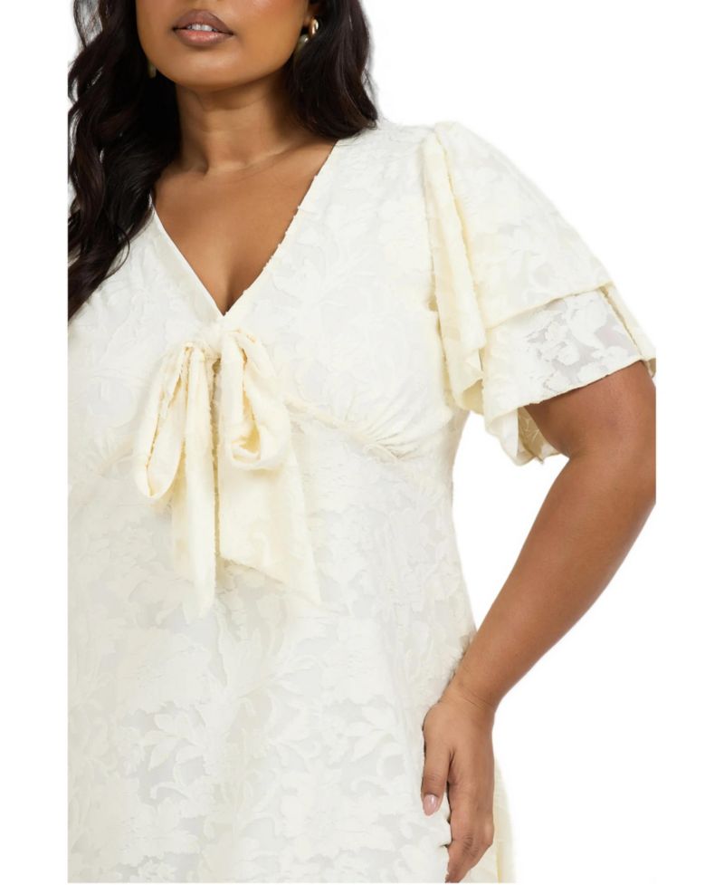 Women's Short Sleeve V-Neck Mini Skater Dress