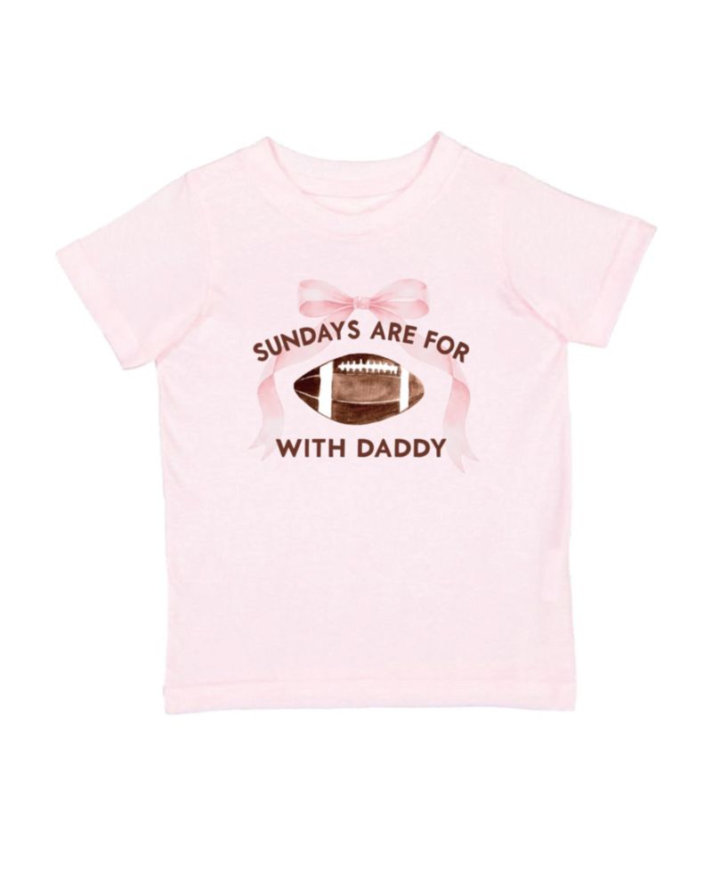 Baby Girls Sundays Are For Football Short Sleeve T-Shirt