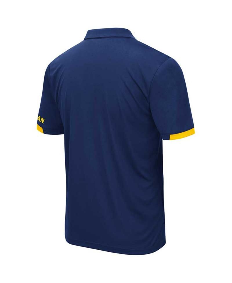 Men's Navy Michigan Wolverines Big and Tall Santry Polo Shirt