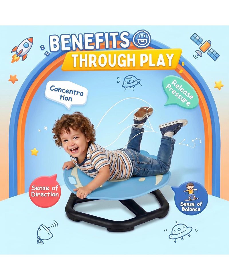 Spinning Sensory Chair, Glow-in-the-Dark Elephant Swivel Seat for ADHD/Autism, Non-Slip, Training Coordination
