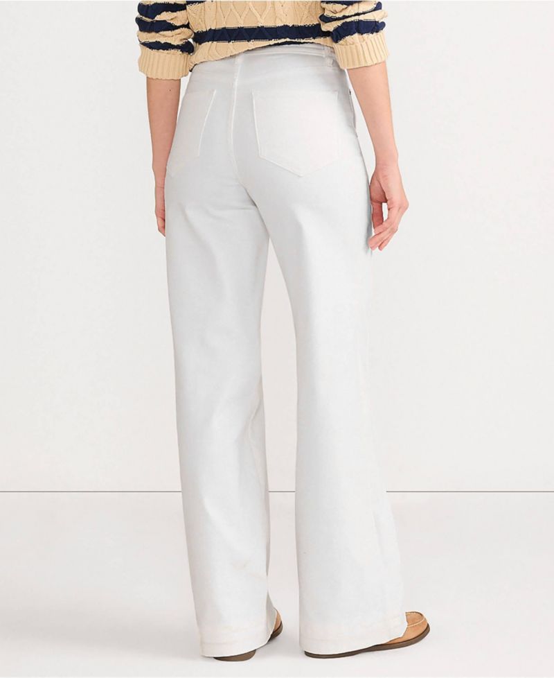 Petite High Rise Wide Leg Denim Jeans