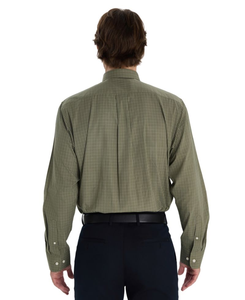 Men's Regular-Fit Micro Check Dress Shirt