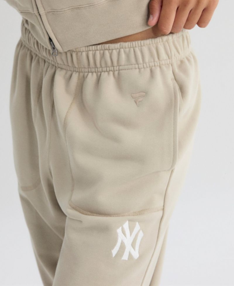 Women's New York Yankees Iconic Terry High-Rise Tapered-Leg Track Pants