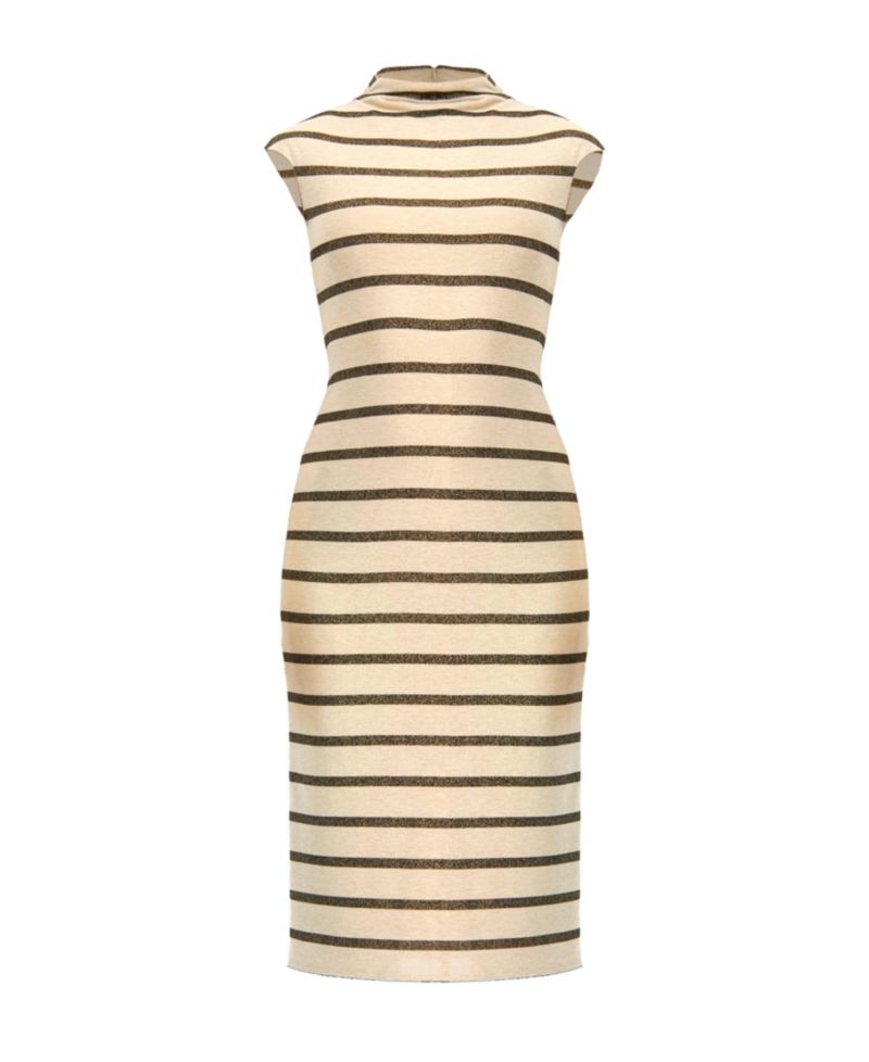 Women's Striped Jersey Midi Dress