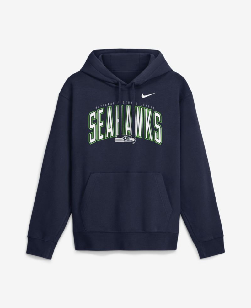 Men's College Navy Seattle Seahawks Expect Victory Club Fleece Pullover Hoodie