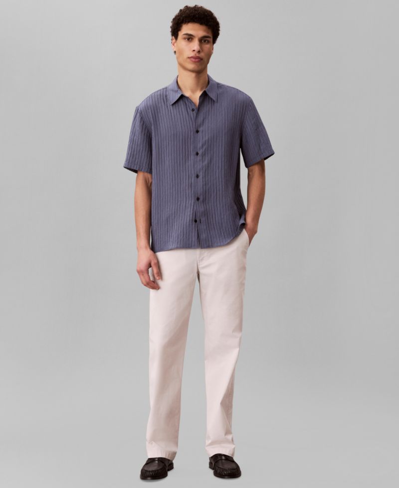 Men's Yarn-Dyed Stripe Classic-Fit Shirt