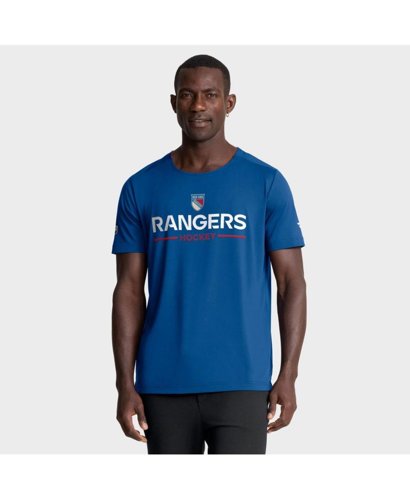 Men's Blue New York Rangers Authentic Pro Rink Centennial Tech T-Shirt