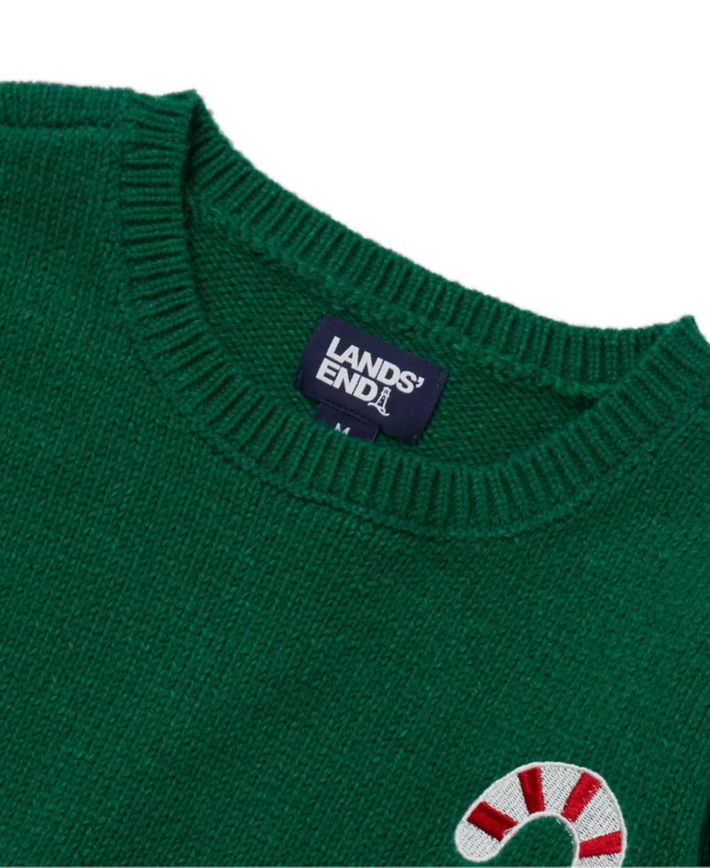 Girls' 4-16 Long-Sleeve Applique and Intarsia Sweater