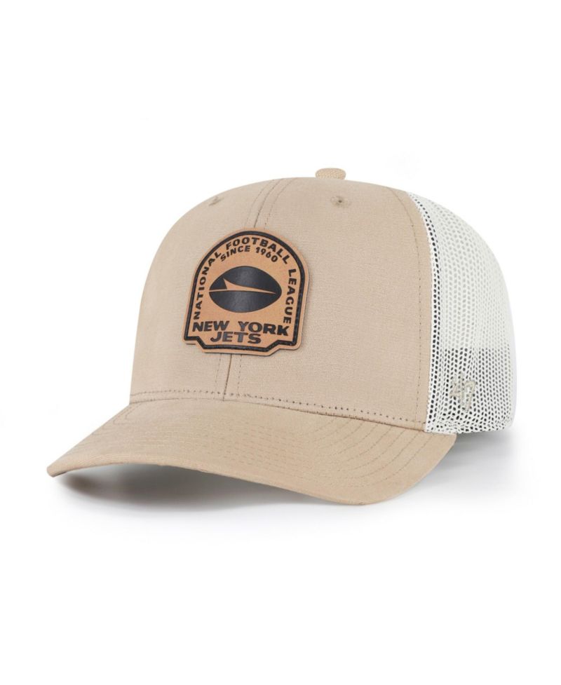 Men's Khaki New York Jets Bonehide Trucker Adjustable Hat