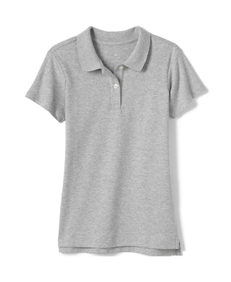 School Uniform Girls Short Sleeve Feminine Fit Interlock Polo Shirt