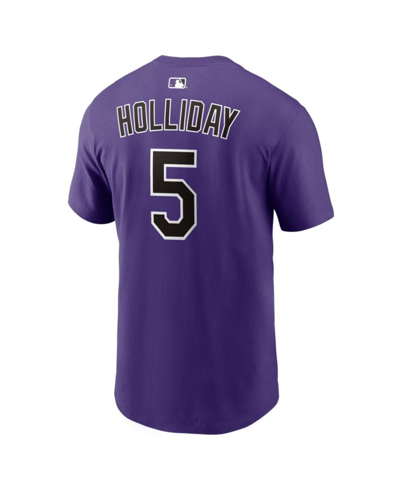 Men's Matt Holliday Purple Colorado Rockies Cooperstown Collection Name Number T-Shirt