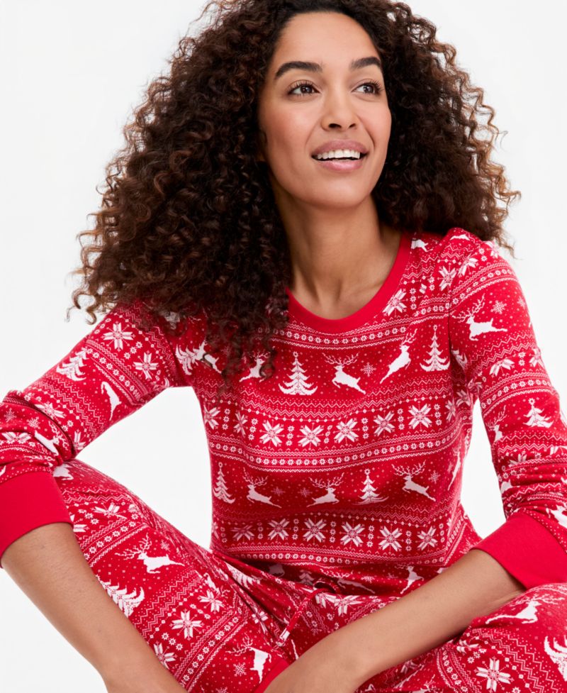 Women's Deer Fairisle Pajama Set