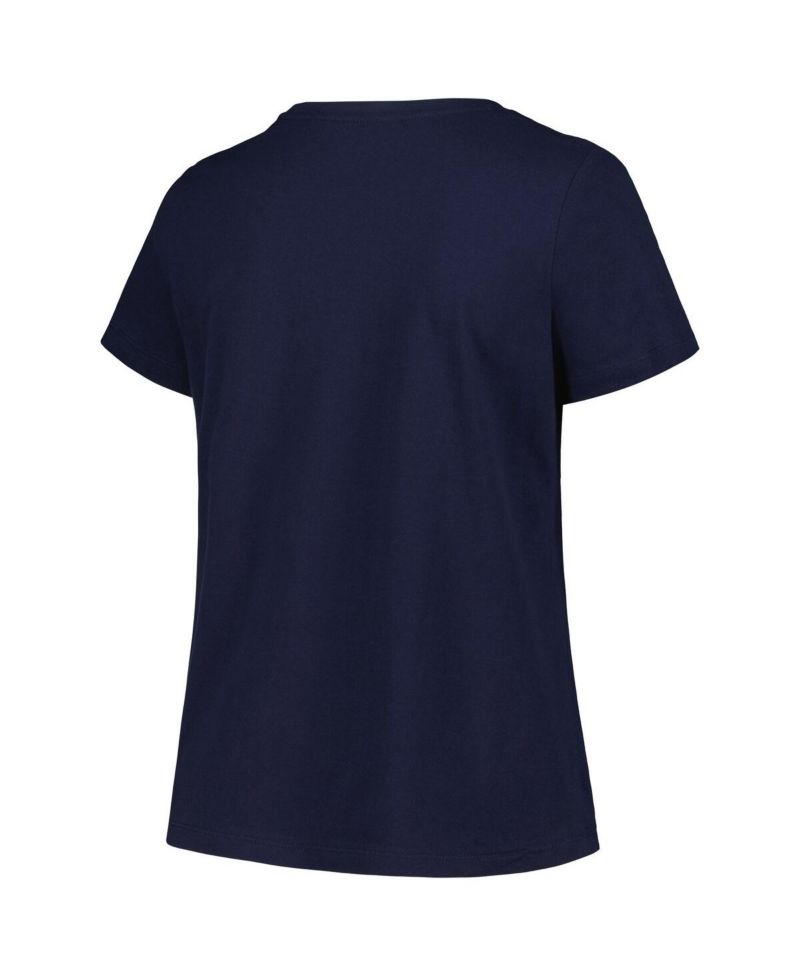 Women's Navy Penn State Nittany Lions Plus Size Arch Over Logo Scoop Neck T-shirt