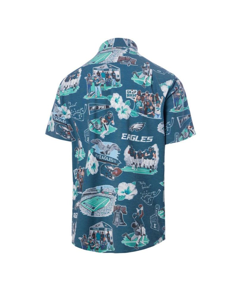 Men's Kelly Green Philadelphia Eagles Scenic Button-Down Shirt