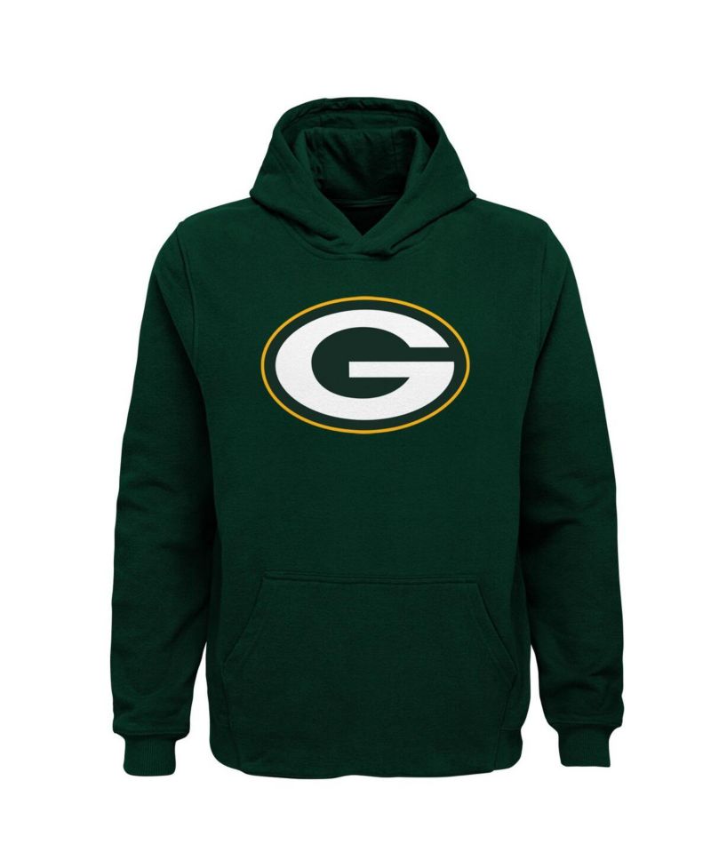 Big Boys Green Green Bay Packers Team Logo Pullover Hoodie