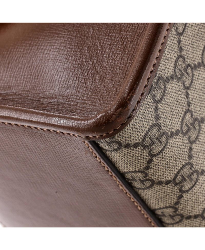 Small Interlocking G Coated Canvas and Leather Tote, 12"W x 10"H x 5"D