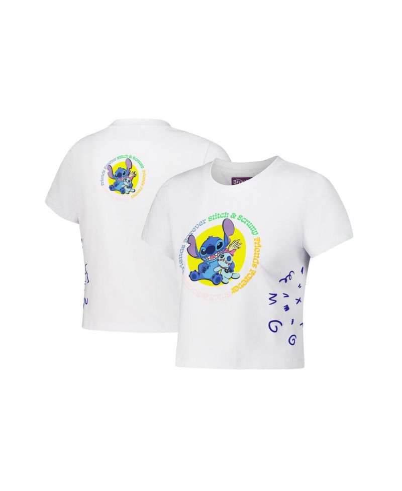 Women's White Lilo and Stitch Scrump Baby Doll T-Shirt