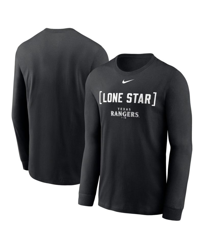 Men's Black Texas Rangers Local Nickname Long Sleeve T-Shirt