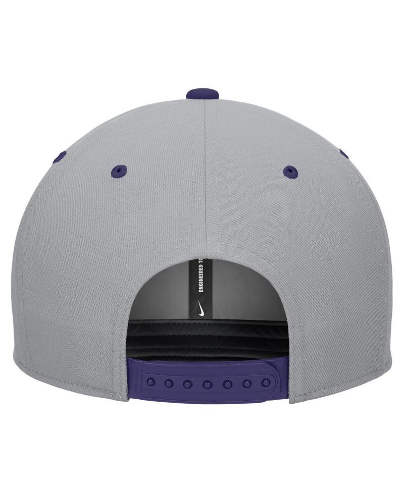 Men's White/Gray Kansas State Wildcats Pro Performance Snapback Hat