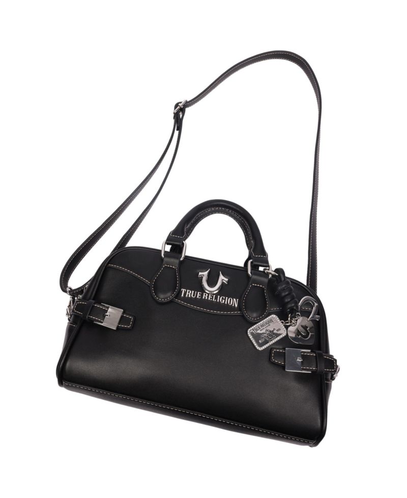 Brooks Smooth PU Belted Satchel - Women s Top Handle Satchel with Detachable Crossbody Strap
