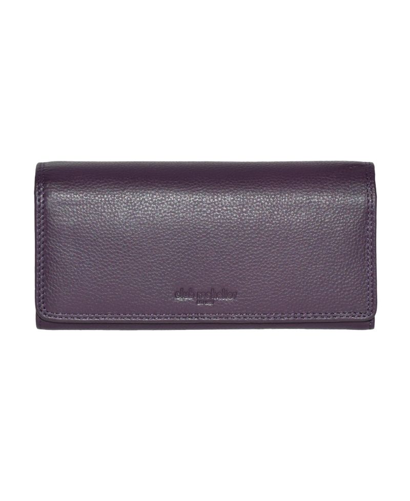 Ladies Leather Clutch Wallet with Checkbook and Gusset