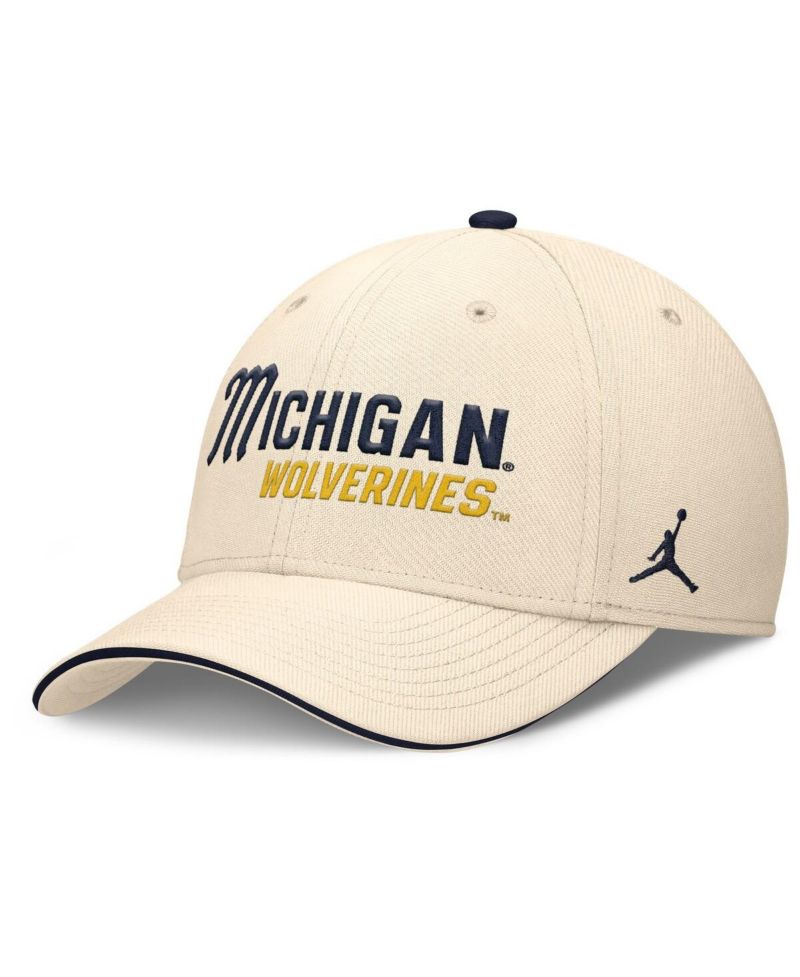 Men's Natural Michigan Wolverines 2026 Primetime Swooshflex Hat