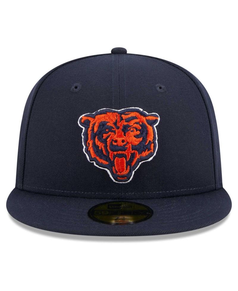 Men's Navy Chicago Bears Alternate Logo Main Patch 59FIFTY Fitted Hat