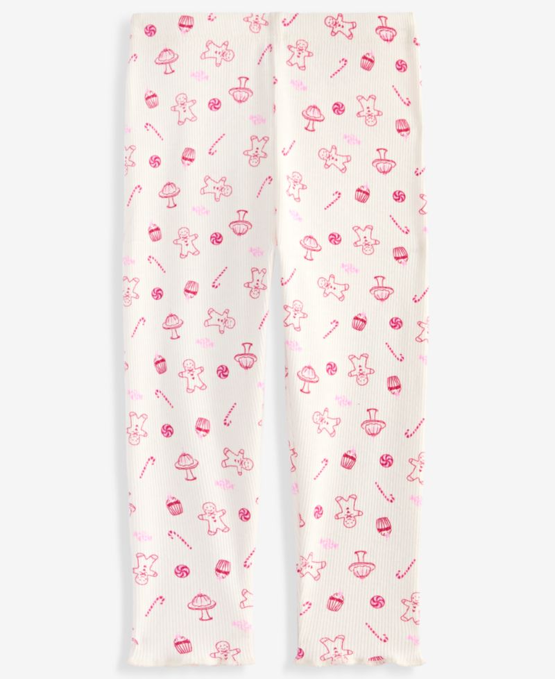 Baby Girls' 3M-24M Mix & Match Little-Treats-Print Ribbed Leggings
